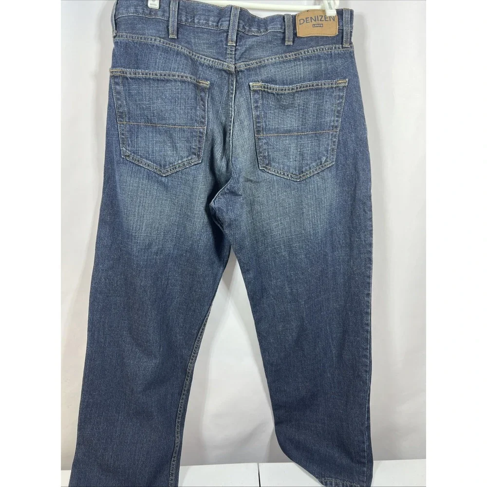 Levi's Denizen 285 Relaxed Fit 100% Cotton Blue Denim Jeans Straight Leg Size 38